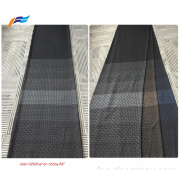 Tissu rayé fushan rayé de polyester noir formel de Dubaï